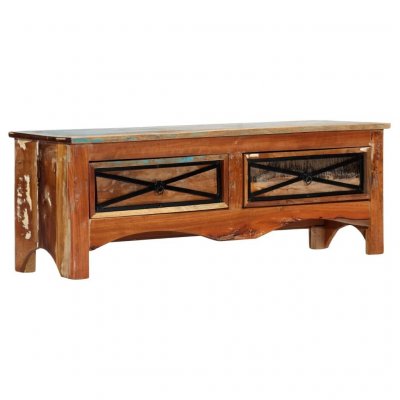 VIDAXL  meuble tv 120 x 30 x 40 cm bois de r&eacute;cup&eacute;ration massif 247855