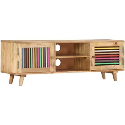 VIDAXL  meuble tv 120x30x40 cm bois massif de manguier 249864