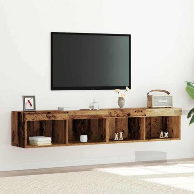  Vidaxl - Meuble tv 2 pcs Bois ancien 80 x 30 x 30 cm Bois d'ing&eacute;nierie