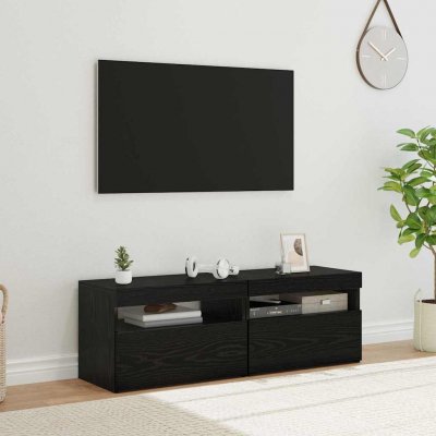  Vidaxl - Meuble tv 2 pcs Noir 60 x 35 x 40 cm Bois d'ing&eacute;nierie