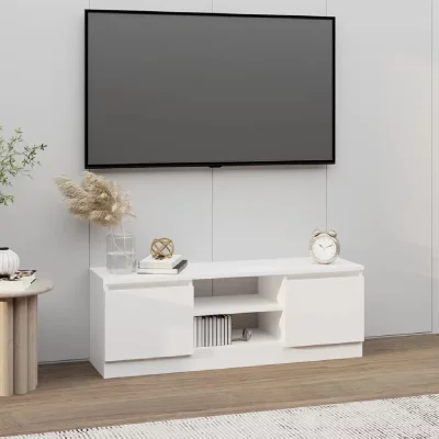 VIDAXL  meuble tv avec porte blanc 102x30x36 cm