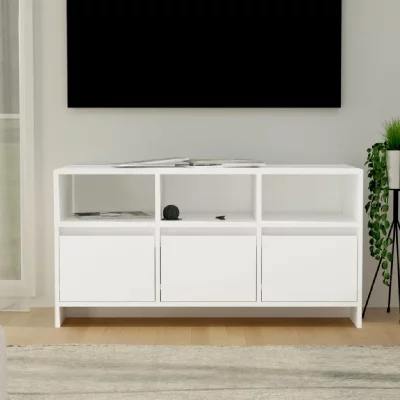 VIDAXL  meuble tv blanc 102x37,5x52,5 cm agglom&eacute;r&eacute;