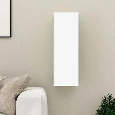 VIDAXL  meuble tv blanc 30,5x30x90 cm agglom&eacute;r&eacute;