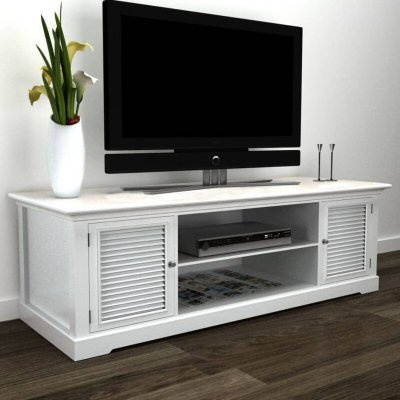 VIDAXL  - Meuble tv Blanc Bois Blanc