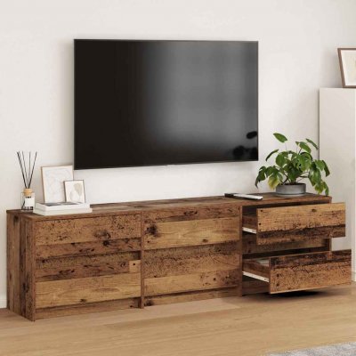 VIDAXL  Meuble Tv Bois Ancien Bois Technique Et Panneaux De Particules