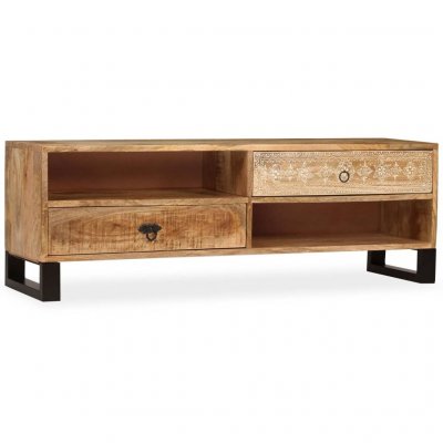 VIDAXL  - Meuble tv Bois massif de manguier 120 x 30 x 40 cm Brun