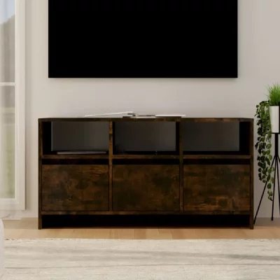 VIDAXL  - Meuble tv Ch&ecirc;ne fum&eacute; 102x37,5x52,5 cm Agglom&eacute;r&eacute;