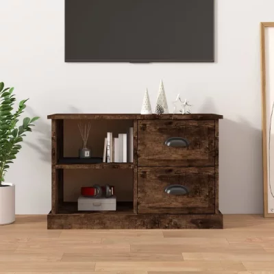 VIDAXL  meuble tv ch&ecirc;ne fum&eacute; 73x35,5x47,5 cm bois d'ing&eacute;nierie 
