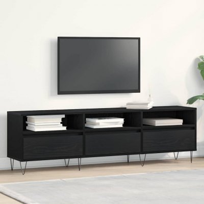 VIDAXL  - Meuble tv Ch&ecirc;ne noir 150 x 30 x 44.5 cm Bois d'ing&eacute;nierie