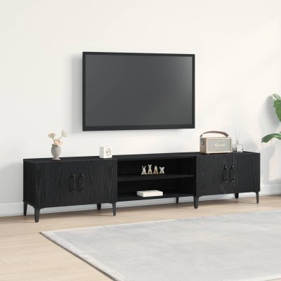VIDAXL  - Meuble tv Ch&ecirc;ne noir 180 x 31.5 x 40 cm Bois d'ing&eacute;nierie