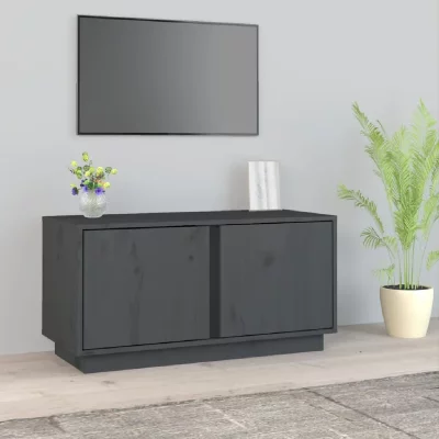 VIDAXL  - Meuble tv Gris 80x35x40,5 cm Bois de pin massif