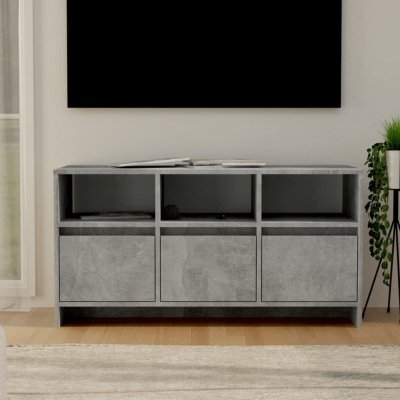 VIDAXL  meuble tv gris b&eacute;ton 102x37,5x52,5 cm agglom&eacute;r&eacute;