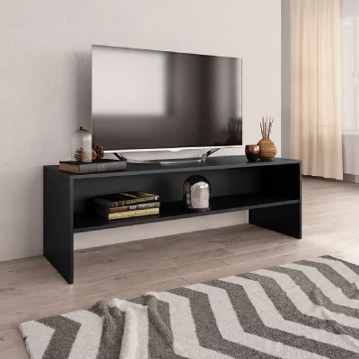 VIDAXL  meuble tv noir 120x40x40 cm bois d'ing&eacute;nierie 800037