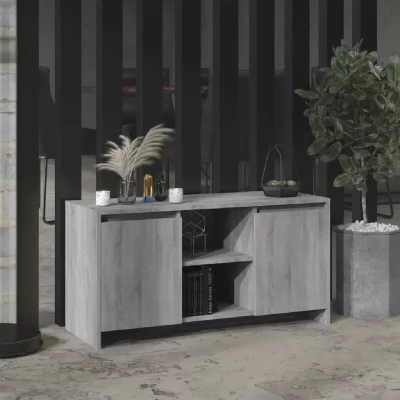 VIDAXL  meuble tv sonoma gris 102x37,5x52,5 cm agglom&eacute;r&eacute;