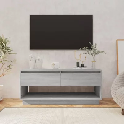 VIDAXL  meuble tv sonoma gris 102x41x44 cm agglom&eacute;r&eacute;