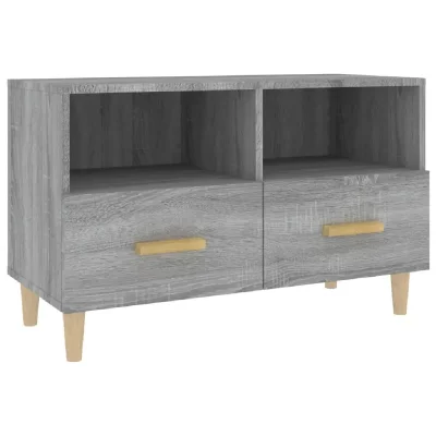 VIDAXL  meuble tv sonoma gris 80x36x50 cm bois d'ing&eacute;nierie