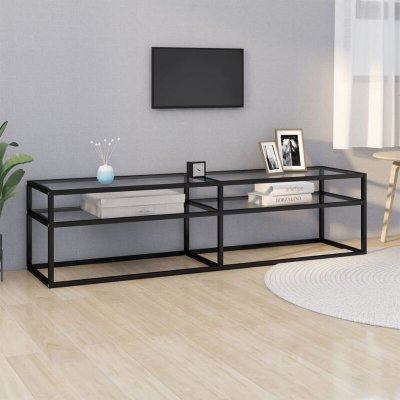 VIDAXL  meuble tv transparent 160x40x40,5 cm verre tremp&eacute;