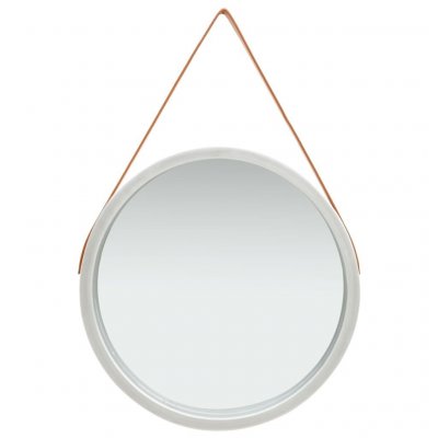 VIDAXL  - Miroir mural avec sangle 60 cm Argent&eacute; Silver