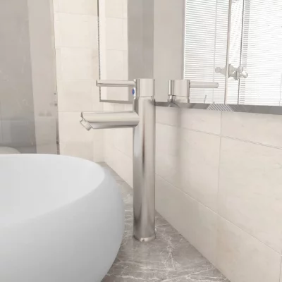 VIDAXL  Mitigeur de salle de bain Nickel 12x30 cm 