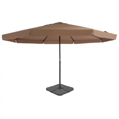 VIDAXL  parasol avec base portable taupe 276324