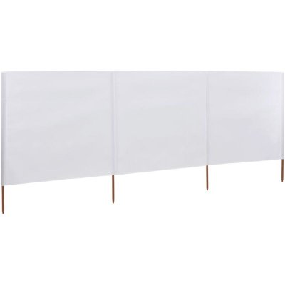 Vidaxl - Paravent 3 panneaux Tissu 400 x 120 cm Blanc Blanc sable