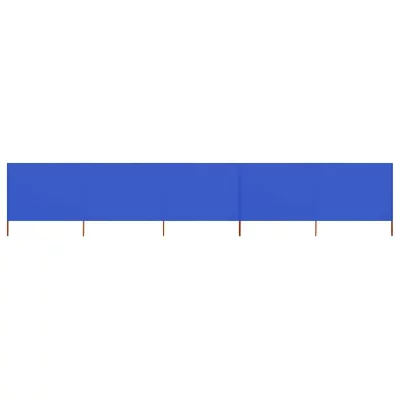 Vidaxl - Paravent 5 panneaux Tissu 600 x 80 cm Bleu azur&eacute; Bleu