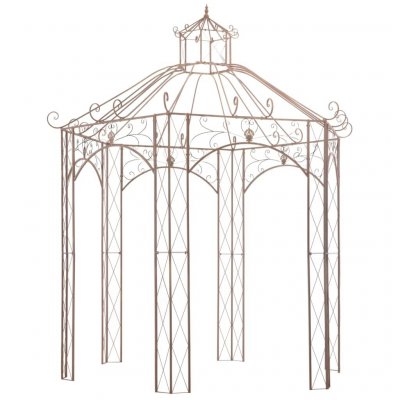 VIDAXL  - Pavillon de jardin Marron antique 3 m Fer Marron