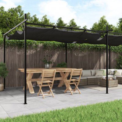 VIDAXL  Pergola Avec Toit R&eacute;tractable Anthracite 589x292x230 Cm