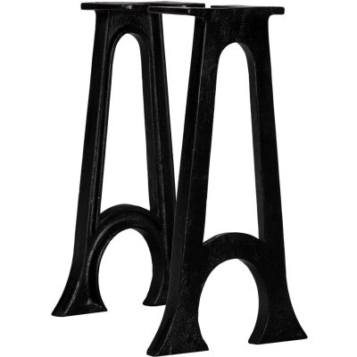 Vidaxl pied de banc 2 pcs base vo&ucirc;t&eacute;e cadre en a fonte 245431