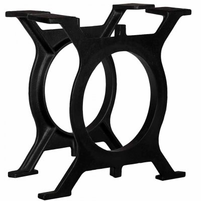 Vidaxl pied de table basse 2 pcs cadre en o fonte 245427