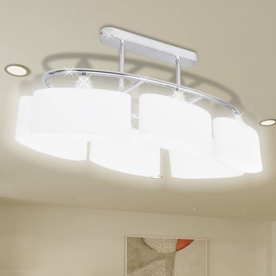 VIDAXL  plafonnier avec abat-jour en verre pour 6 ampoules e14 240989