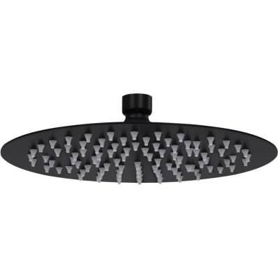 VIDAXL  - Pomme de douche pluie Acier inoxydable 20 cm Ronde Noir Noir