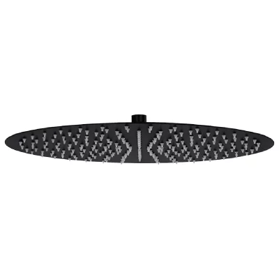 VIDAXL  - Pomme de douche pluie Acier inoxydable 40 cm Ronde Noir Noir