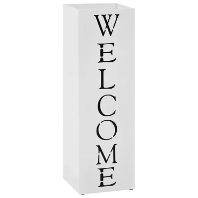 VIDAXL  porte-parapluie welcome acier blanc 246797