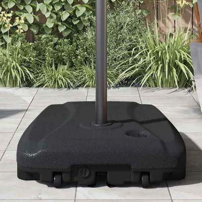 VIDAXL  - Porte-parasol d'ext&eacute;rieur Noir Noir