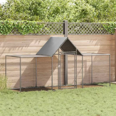 VIDAXL  Poulailler 3 X 1 X 1,5 M Acier Galvanis&eacute;