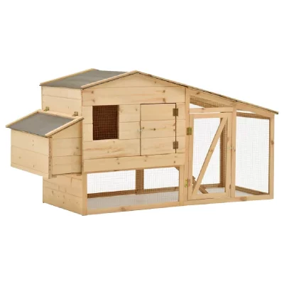 VIDAXL  - Poulailler Bois de pin massif 178x67x92 cm Brun
