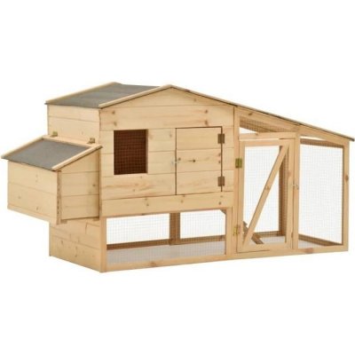VIDAXL  - Poulailler Bois de pin massif 178x67x92 cm Brun