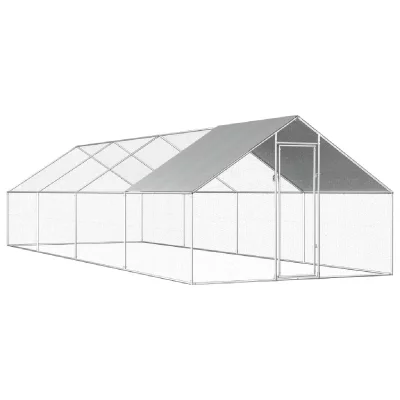 VIDAXL  - Poulailler d'ext&eacute;rieur 2,75 x 8 x 1,92 m Acier galvanis&eacute; n/a