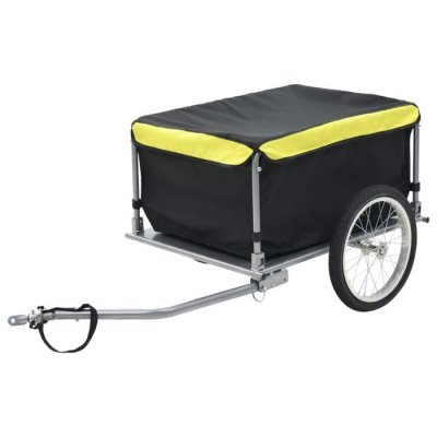VIDAXL  remorque de bicyclette noir et jaune 65 kg 91684
