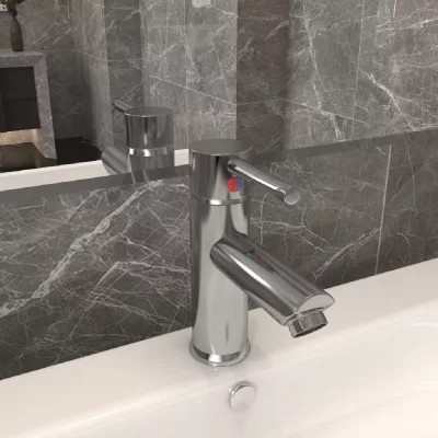 VIDAXL  Robinet de lavabo de salle de bain Argent&eacute; 130x176 mm 