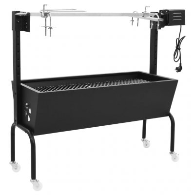 VIDAXL  - R&ocirc;tissoire pour barbecue &eacute;lectrique Acier inoxydable Noir