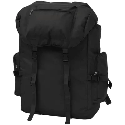 VIDAXL  sac a dos en style d armee 65 l noir