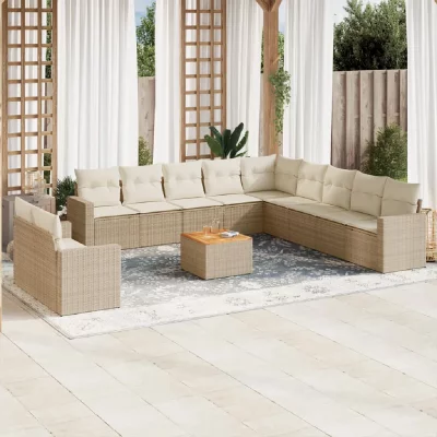 VIDAXL  Salon de jardin 12 pcs - Beige