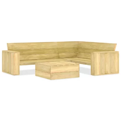 VIDAXL  salon de jardin 2 pcs bois de pin impr&eacute;gn&eacute; 3053195