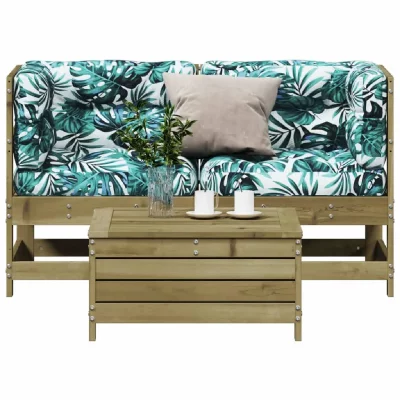  vidaXL Salon de jardin 3 pcs - Bois de pin