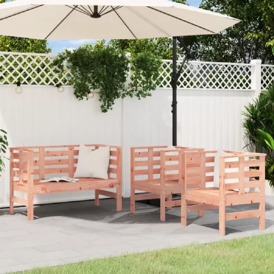 VIDAXL  salon de jardin 3 pcs bois massif douglas