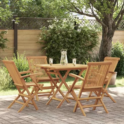 VIDAXL  - Salon de jardin 5 pcs Bois de teck massif
