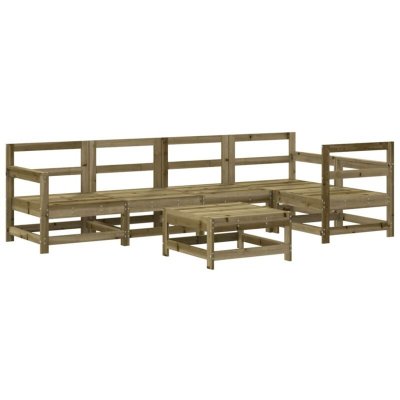 VIDAXL  salon de jardin 6 pcs bois de pin impr&eacute;gn&eacute;
