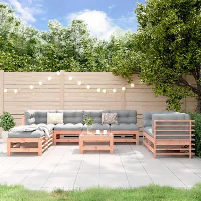 VIDAXL  salon de jardin 9 pcs bois massif douglas